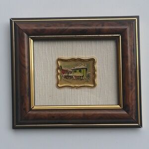 Vintage Creazioni Artistiche Italy Serie Oro Mini Painting Chromolithography